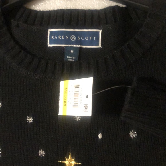 NWT Karen Scott long sleeve Christmas trees sweater-M - Picture 12 of 12